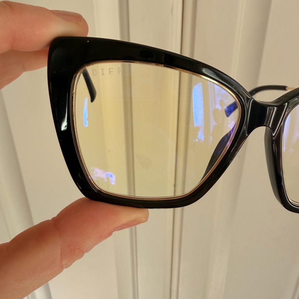 Diff Becky IV Cat Eye Eyewear Classic Black Glasses - Picture 5 of 8